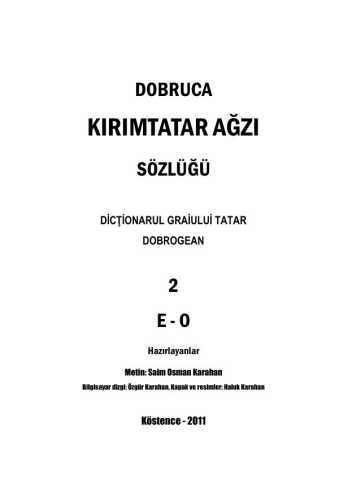 Dobruca QırımTatar Ağzı Luğatı № 2